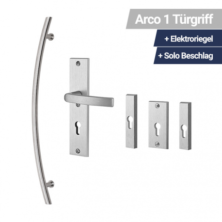 Arco Türgriff + Elektroriegel + Solo Beschlag